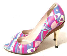 メタルヒールオープントゥパンプス|EMILIO PUCCI