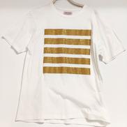 GOLD GLITTER 5 STRIPES S/S T-S|PALM ANGELS