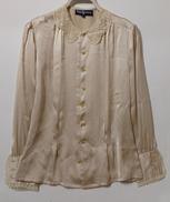 襟レースシルクシャツ|RALPH LAUREN