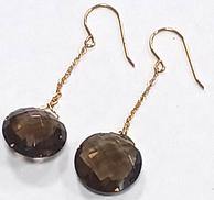 K18石付きピアス|-