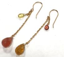 K10石付きピアス|-