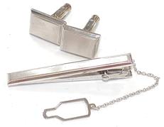 K10ネクタイピン、カフスボタンセット|ー