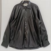 SYTHETIC LEATHER JACKET|MIDIUMISOLID