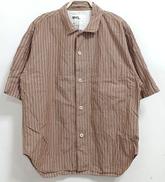 WASHED STRIPE COTTON SHIRT|MHL
