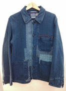 本藍刺し子カバーオール|BLUE BLUE