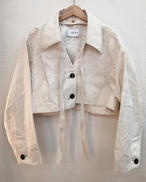 CANAPA GABARDINE CROPPED BLOUS|IRENE