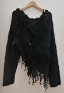 DISTRESSED ASYMMETRIC CARDIGAN|MULLER