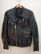 羊革ダブルライダースジャケット|BLACK MEANS