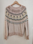 COTTON NORDIC KNIT PULLOVERV|MAME KUROGOUCHI