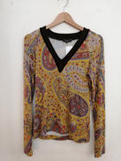 総柄Vネックカットソー|ETRO