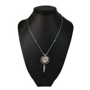 フェザーモチーフシルバーネックレス|-