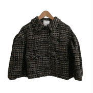 MIX TWEED PUFFSLEEVE JACKET|CLANE