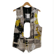 新聞柄ベスト 22SS|YOHJI YAMAMOTO POUR HOMME