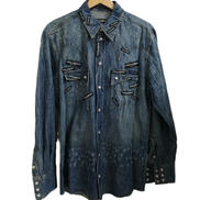 DOLCE&GABBANA ダメージ加工ウエスタンシャツ|DOLCE&GABBANA