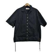 CULLNI シルク混ドローストリングオープンカラーシャツ|CULLNI