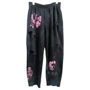 ダメージプリントスウェットパンツ|EMARY