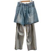 BASE MARK レイヤードデニムパンツ|BASE MARK