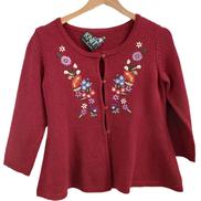 KEITA MARUYAMA 花柄 刺繍ニットカーディガン|KEITA MARUYAMA