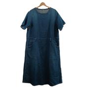 デニム半袖マキシワンピース|45RPM