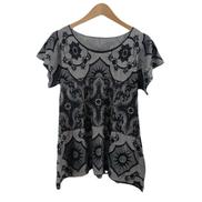 PLEATS PLEASE 総柄半袖フレアカットソー|PLEATS PLEASE