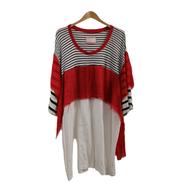 NOZOMI ISHIGUROボーダー柄レイヤードワンピース|NOZOMI ISHIGURO