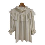 ヘンリーネックフリルシャツ|YVES SAINT LAURENT