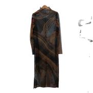 CROOKED STRATUM SHEER DRESS|AMERI