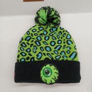 レオパード柄目ワッペンニットキャップ|MISHCA×NEWERA