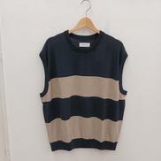 ボーダーニットベスト|ADAM ET ROPE