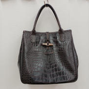 ロゾ クロコ型押し牛革バッグ|LONGCHAMP
