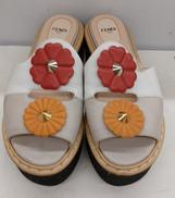 フラワーレザーサンダル|FENDI