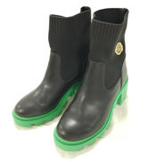 ニットコンビ刺繍入りトラックソールブーツ　アンコキーヌ|ANNECOQUINNE