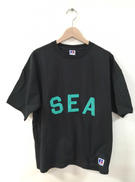 WINDANDSEAロゴ半袖カットソー　ラッセル|RUSSELL