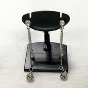 K18デザインピアス|-