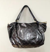 エナメルナイロンモノグラムバッグ　RUSSET|RUSSET