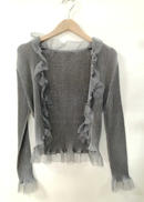 フリル付きプリーツカーディガン　スペッチオ|SPECCHIO