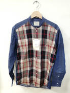 チェック×ダンガリーバンドカラーシャツ|MACKINTOSH　PHILOSOPHY