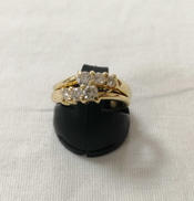 K18石付リング|-