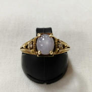 K18石付きリング|-