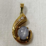 K18石付きペンダントトップ|-