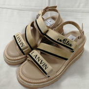 ロゴストラップウェッジヒールサンダル|LANVIN ON BLUE