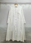 ノーカラーシャツワンピース|RIAM-PLAGE