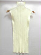 サイドスリットノースリーブボトルネックトップス|PLEATS PLEASE