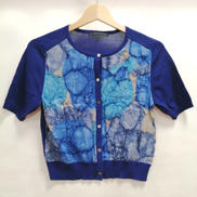 異素材ショートスリーブカーディガン|ANAYI