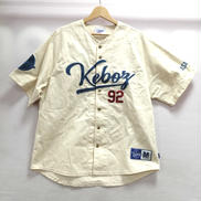 ロゴ刺繍半袖ベースボールシャツ|KEBOZ