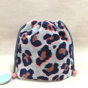 ラブラリーレオパード マチ付き巾着|FEILER