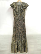 幾何プリントフリルプリーツワンピース|COCODEAL