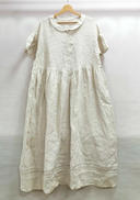 立川限定 リネン丸襟ギャザーワンピース|SAMANSAMOS2