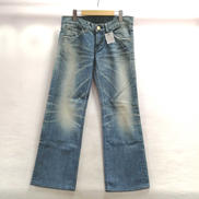 ゴールドステッチバキーカットデニムパンツ|LEE RIDERS