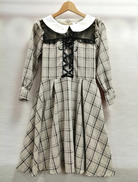 襟付きロングスリーブワンピース|ANKROUGE